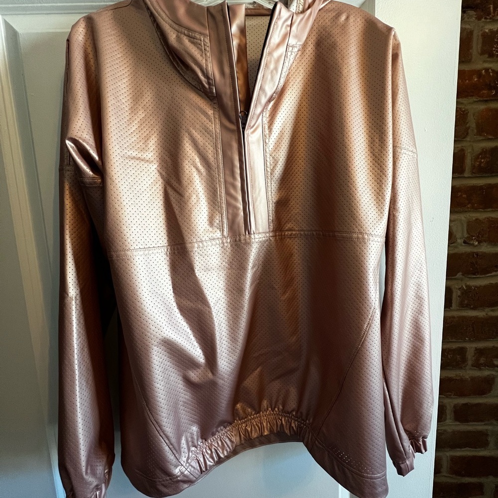 Calia Light Pink Faux Leather Pullover - Picture 2 of 3